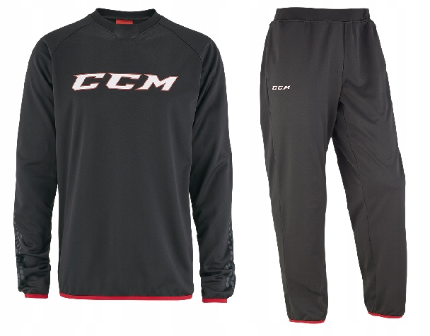 CCM Locker Suit Junior Black Komplet dresowy bluza spodnie roz. 120cm