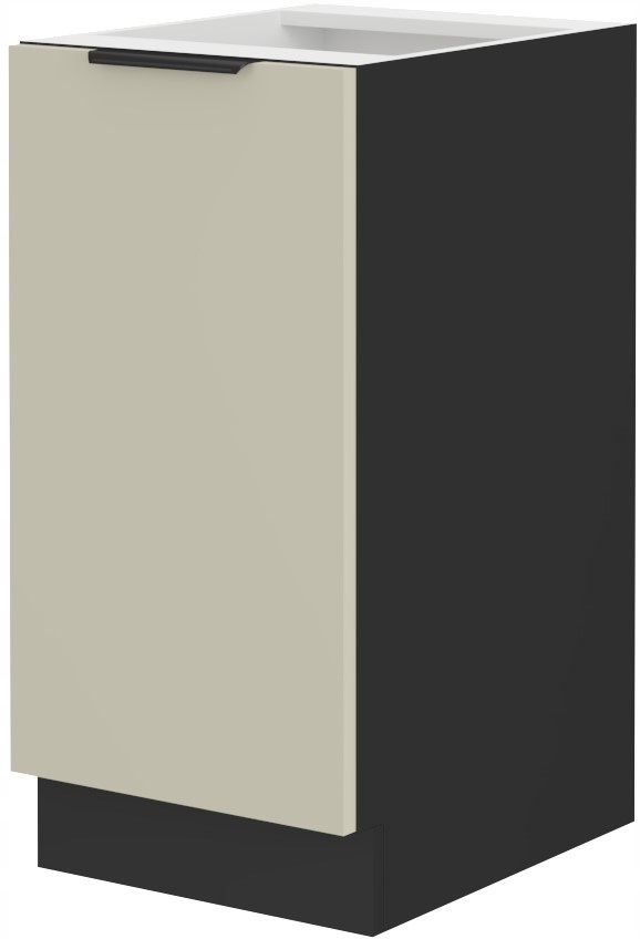 Kuchyňská Skříňka Stojící Spodní S Policí Černá Kašmír 82 X 40 CM