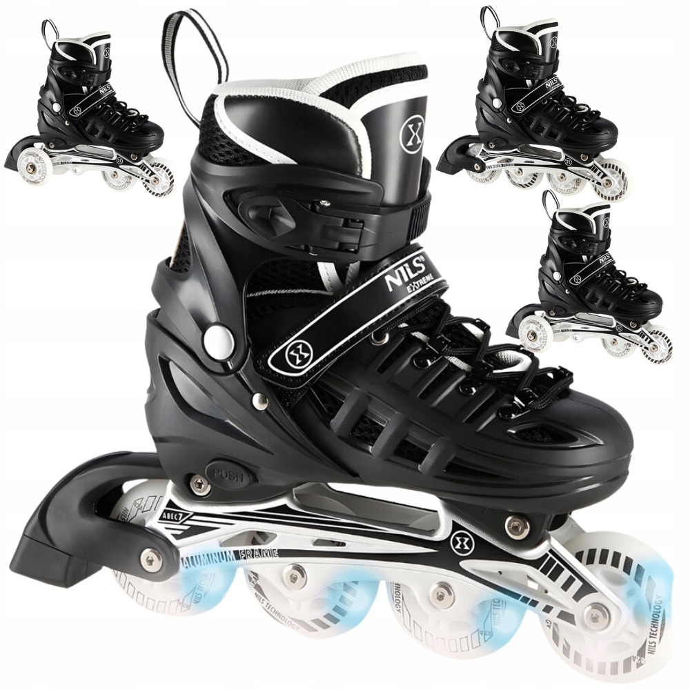 Brusle 2v1 Brusle Kolečkové Brusle S Nastavením Brusle Na Led Pro Děti Led Kolečka 4v1 Nils