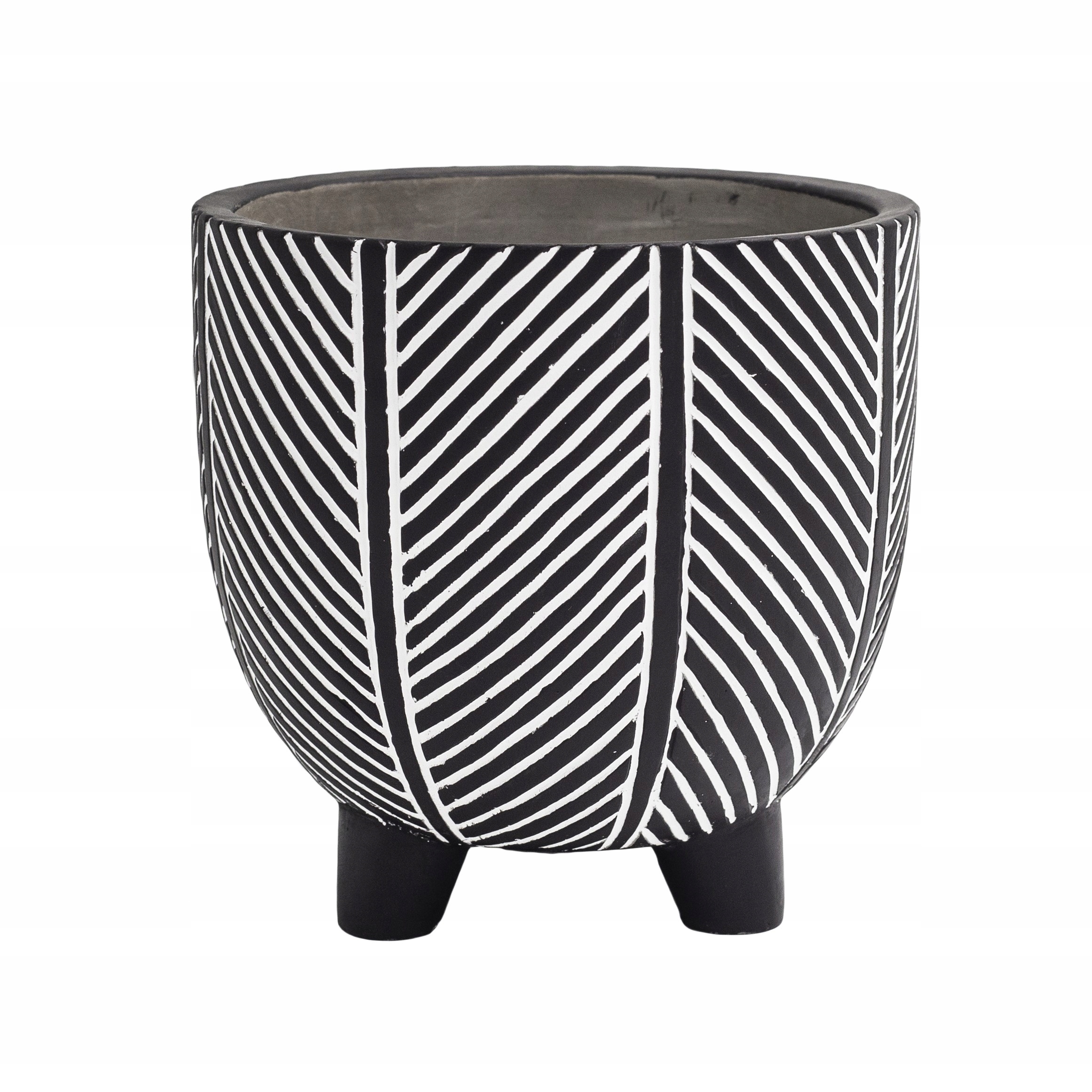 

Osłonka Ø16cm Zebra doniczka Czarna białe Paski