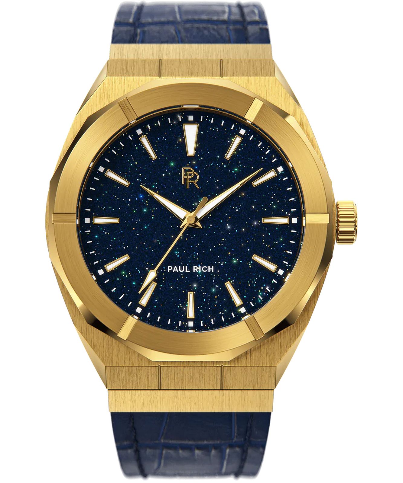 Pánské hodinky Paul Rich Star Dust Gold Leather 42 PaulRich-764227276494