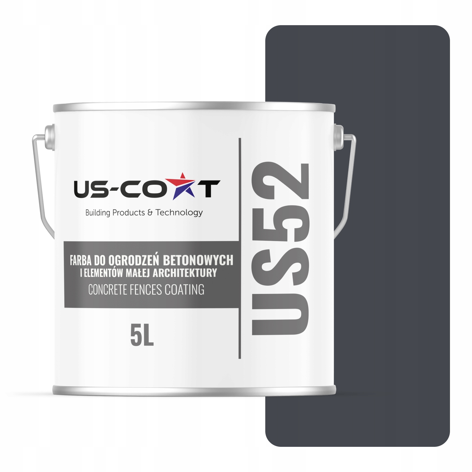 Farba Na Maľovanie Plotov Betónových Plotov Šedá Oceľová RAL7024 5 L