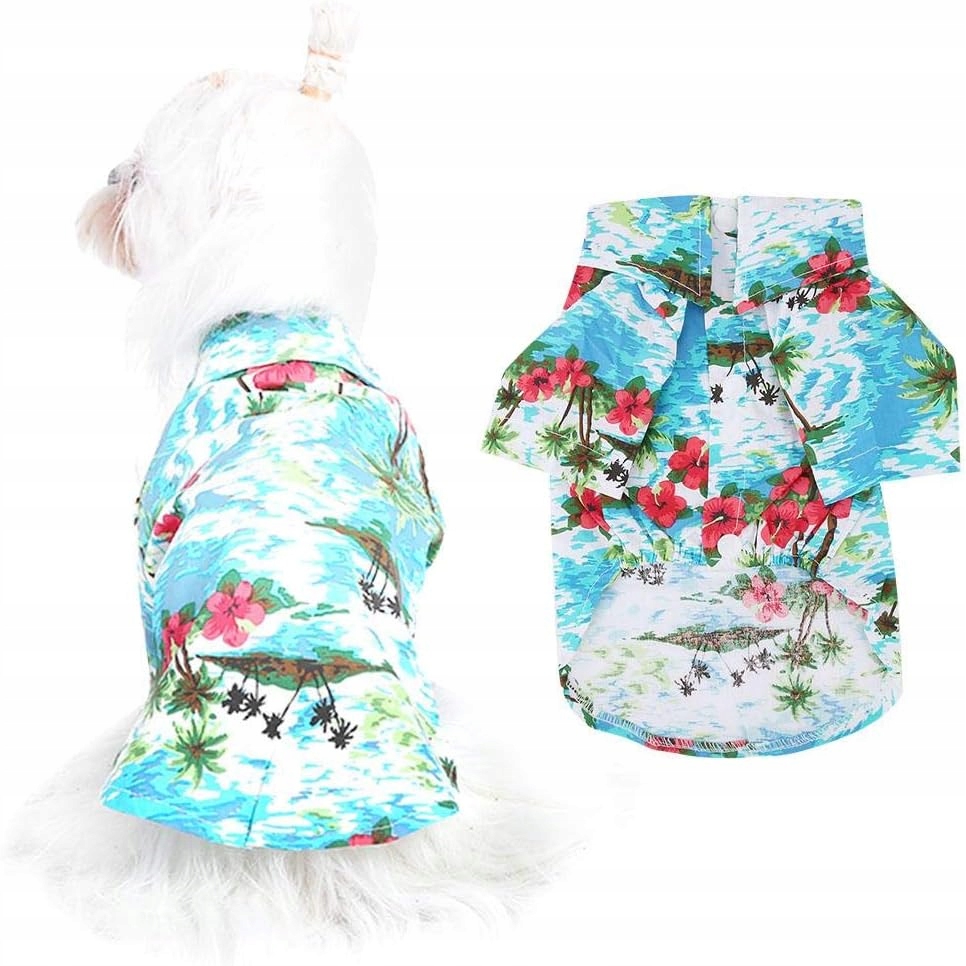 Levně Havajská košile pro psa a kočku, letní, prodyšná, vzor aloha L