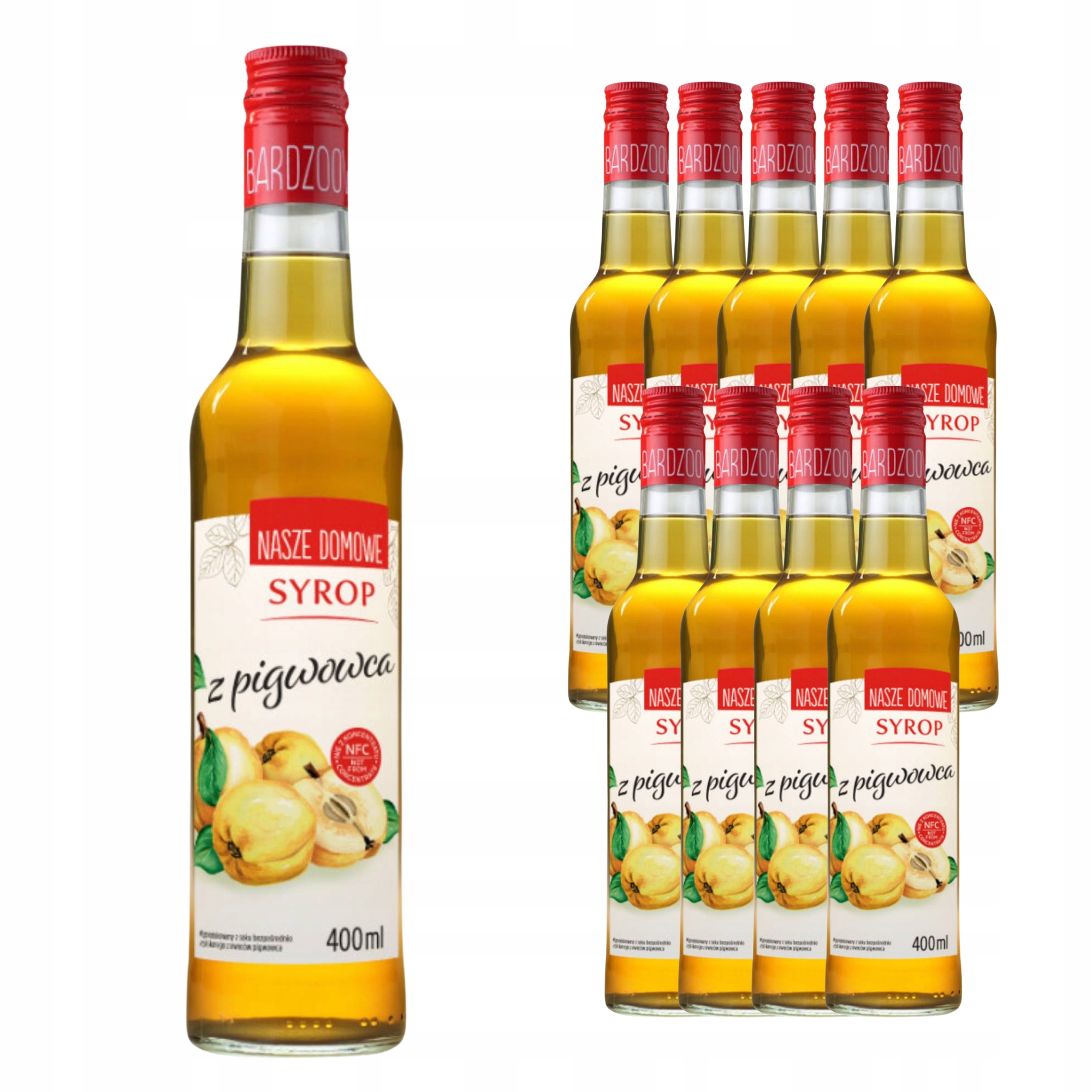 Nasze Domowe Syrop z Pigwowca Naturalny syrop bez konserwantów 400 ml x10