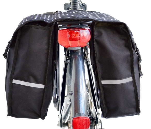 SAKWA NA BAGAŻNIK ROWEROWY, TORBA ROWEROWA 2x15L Model SAK-Gro/czar