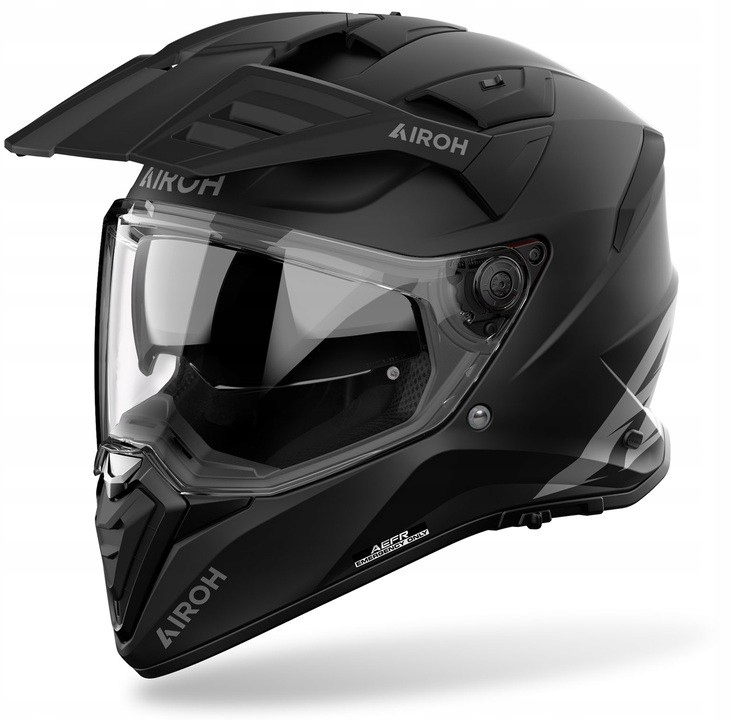 Airoh Bandit Color Matt Black motocyklová prilba s crossovým šiltom, enduro L