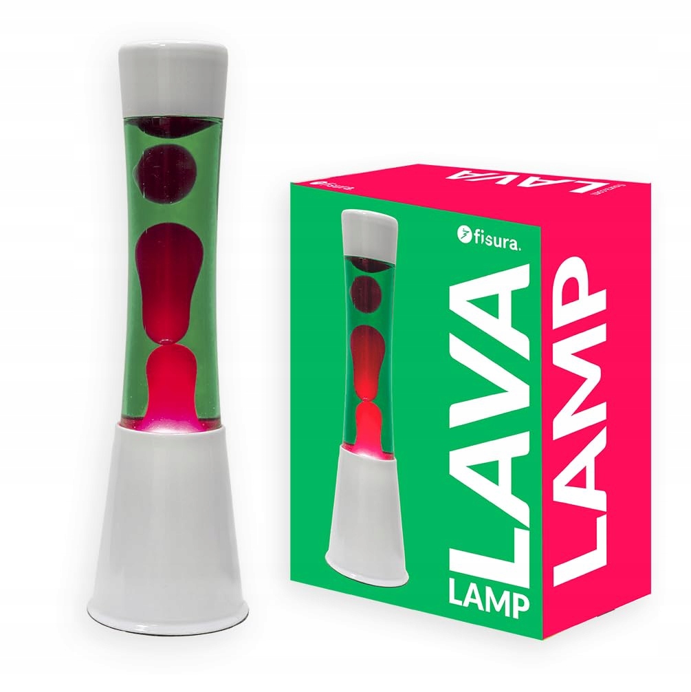 Lávová lampa Fisura Retro zelená ružová