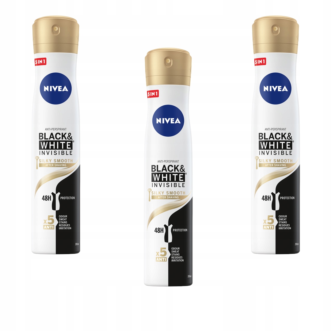 

Antyperspirant damski Nivea Black White 3x200 ml