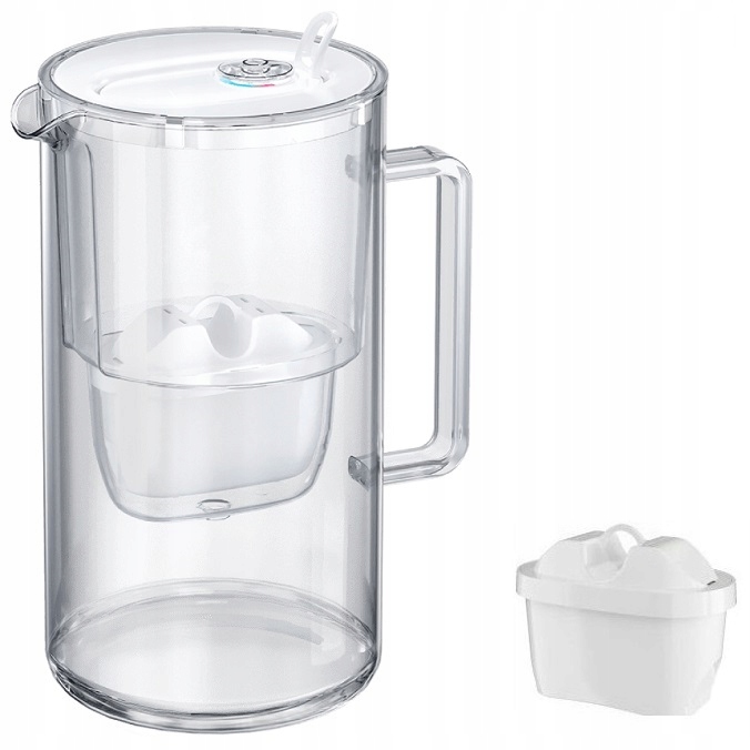 Dzbanek Filtrujący Aquaphor Glass 2,5L Szklany Biały +1 Filtr