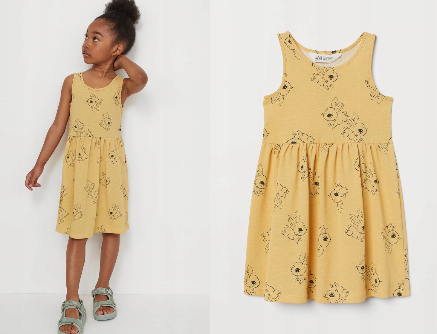 

Hm Kids Sukienka W Króliki 134 -140 8-10 Lat