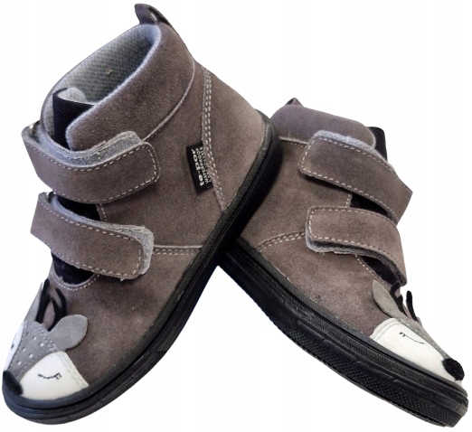 Półbuty Trzewiki Mido Shoes Membrana Jesienne Szare Rzepy R 26 W 16,30 CM
