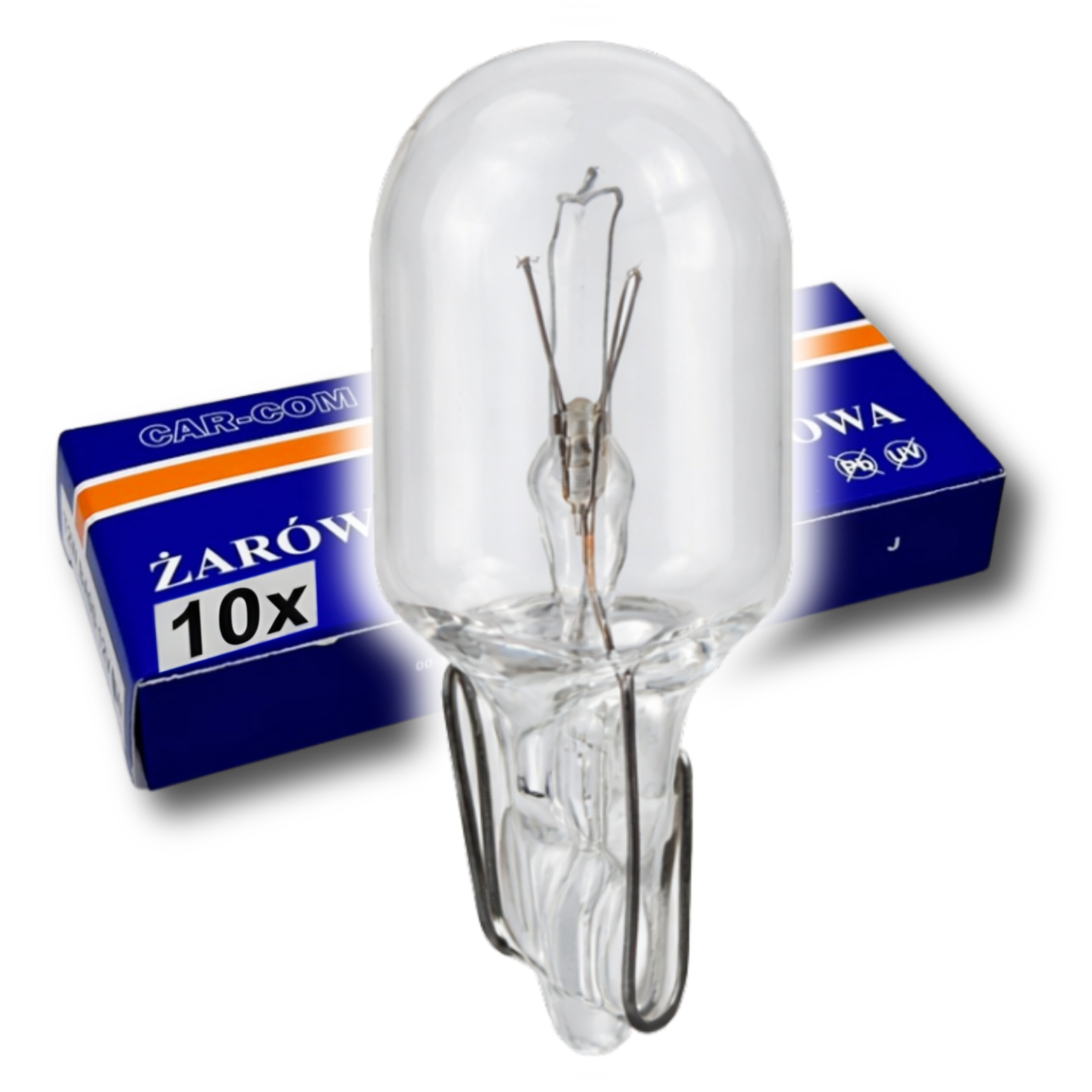 Żarówka W5W T10 12V W2.1×9.5d 5W Samochodowa Homologacja do Auta Jasna