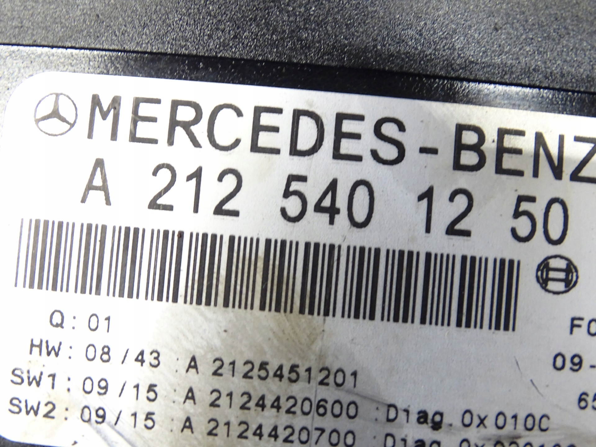 module control unit SAM MERCEDES W204 A2125401250