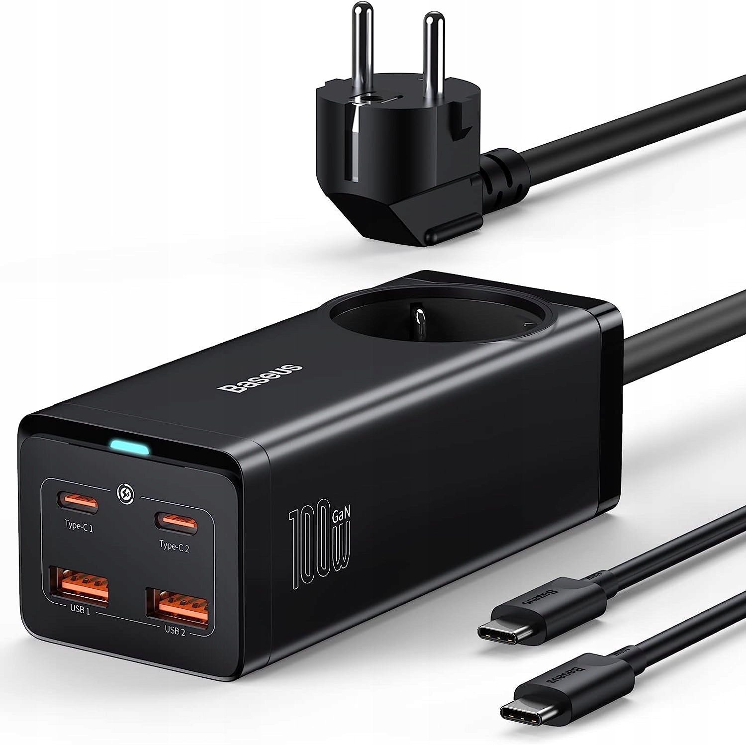 Baseus Rychlá Nabíjačka 100W 4xUSB QC4 Pd Usb-c Ac 5v1 Napájacia Lišta