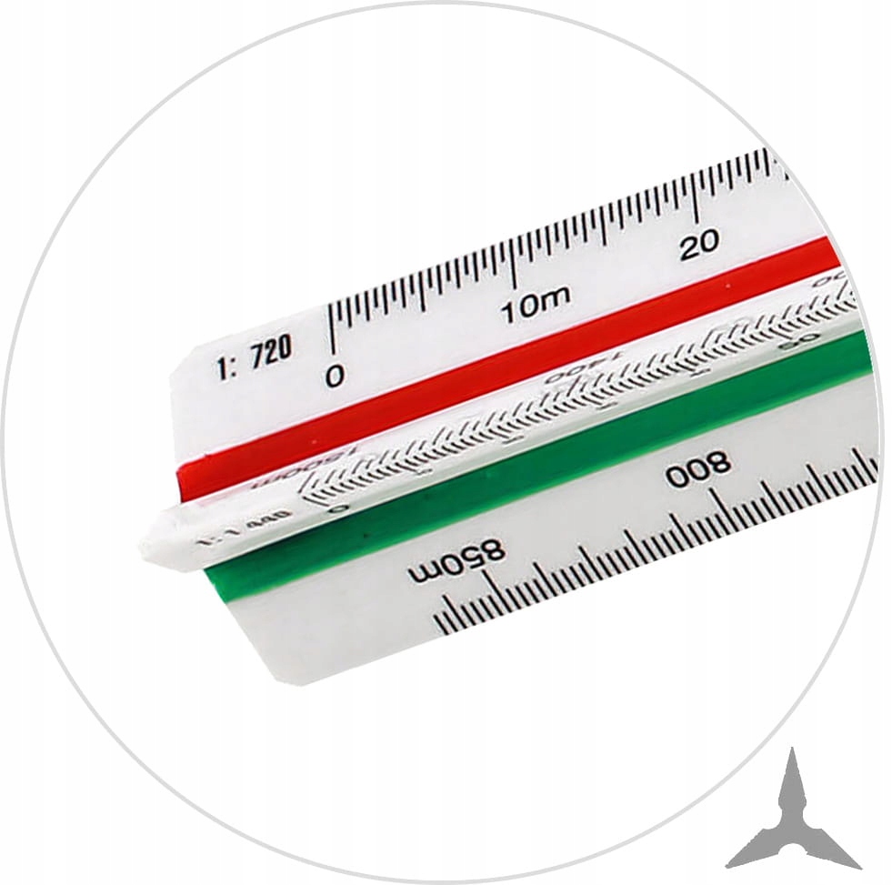 Skalówka trójkątna plastikowa Leniar Geodeta 30cm