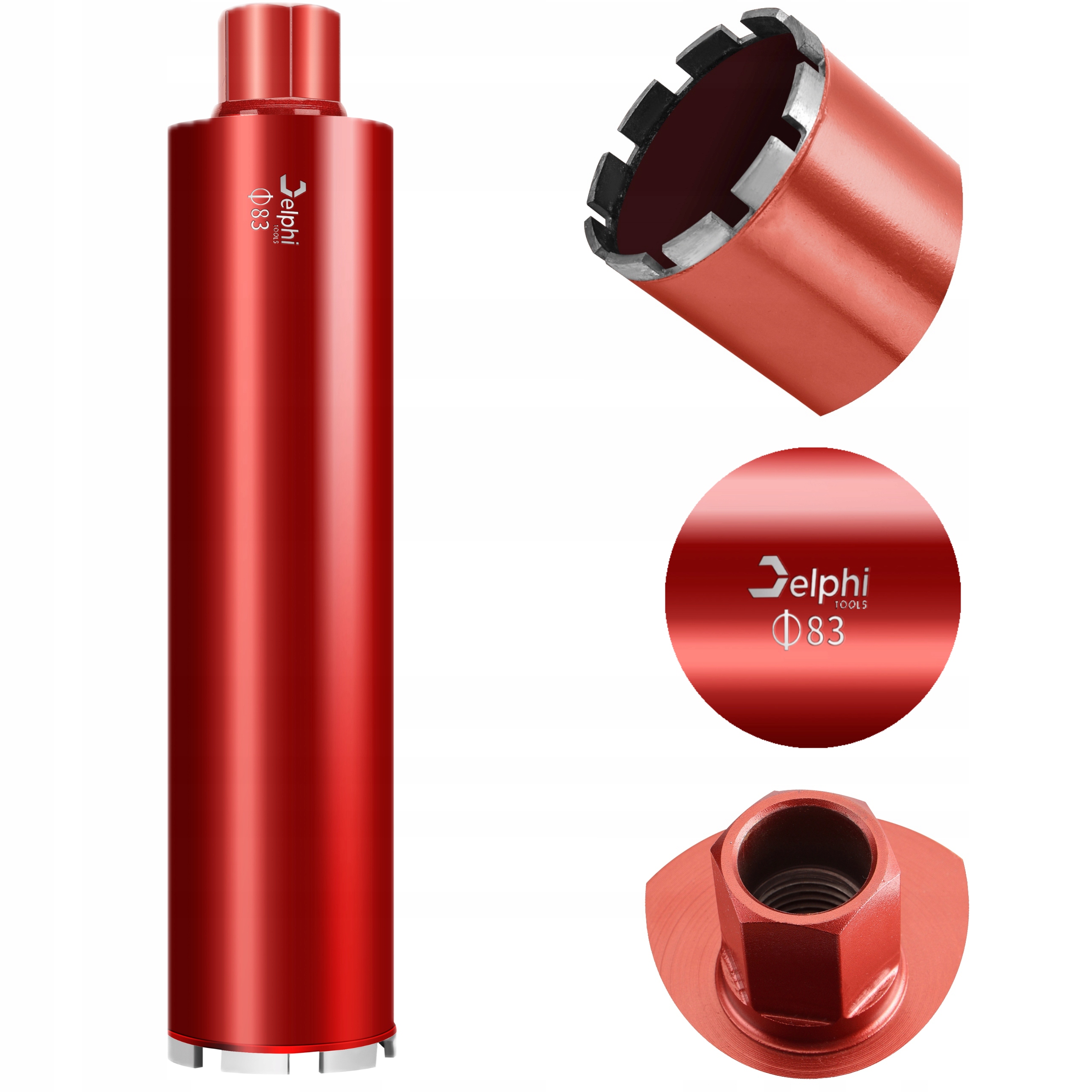 Wiertło Koronowe Diamentowe Do Betonu 83 x 450mm Wiertnica Otwornica Delphi