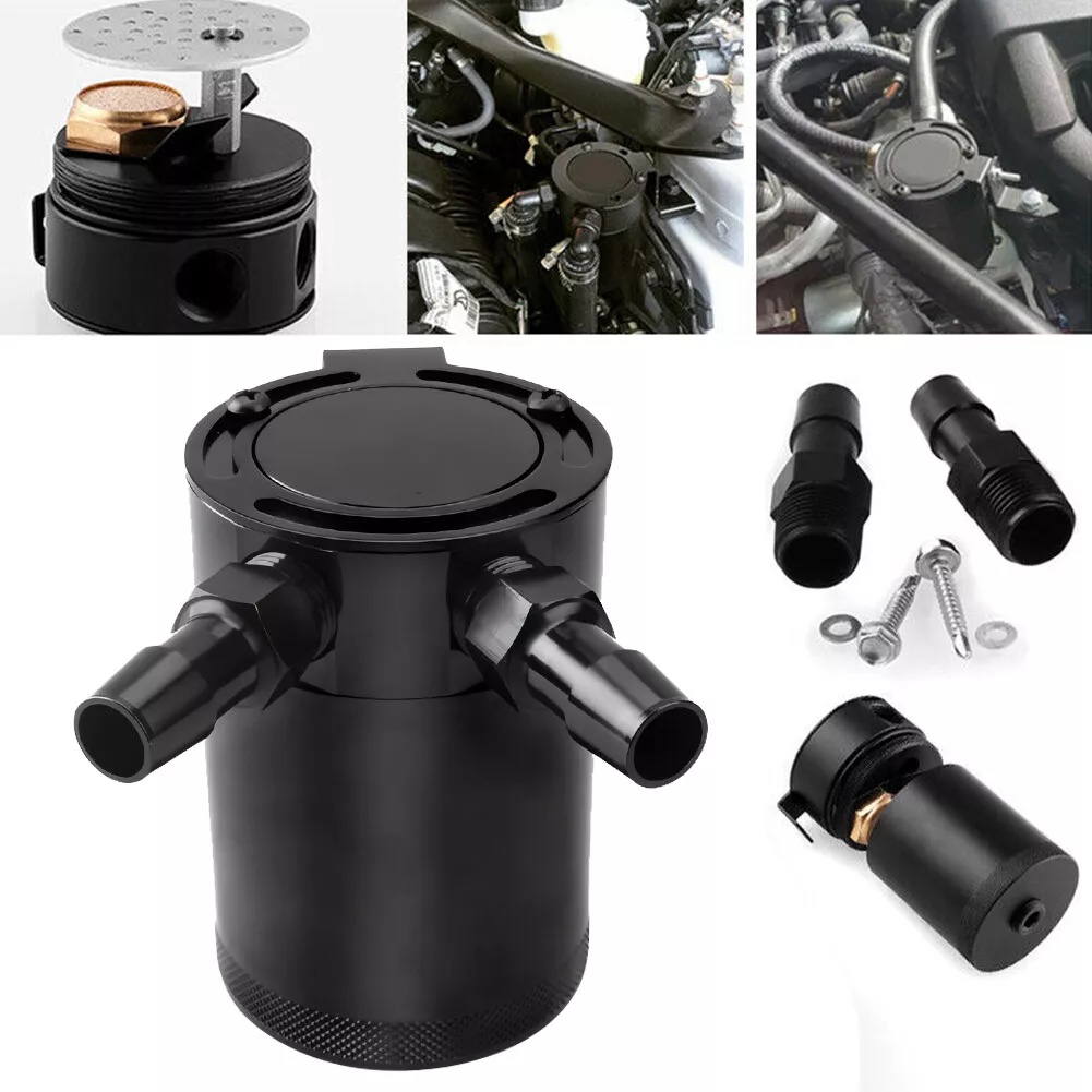 OIL CATCH TANK SEPARATOR OLEJU 150ML | ZESTAW UNIWERSALNY CZARNY