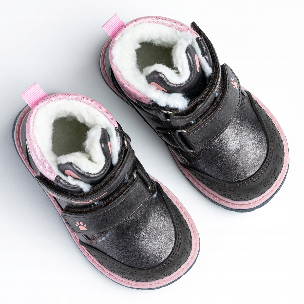 Trzewiki wygodne botki RZEPY lekkie trapery OCIEPLANE kożuszek Wojtyłko 28 Rodzaj zapięcia Rzepy