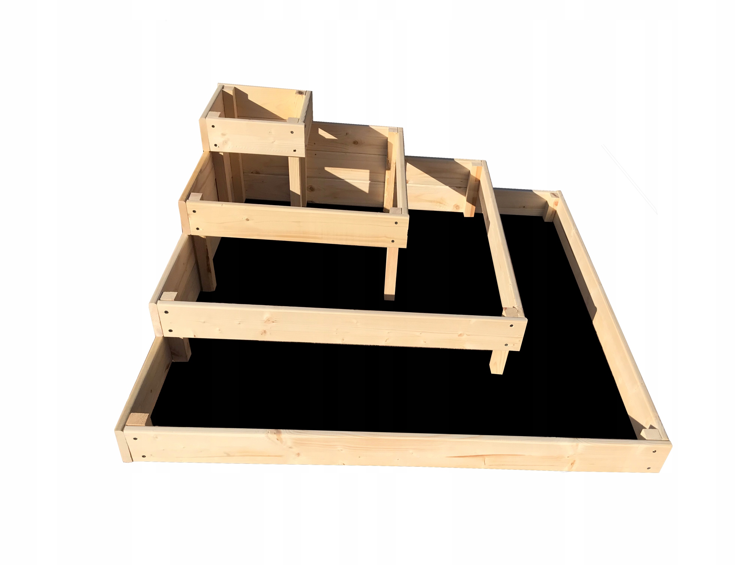 Miniskleník Zeleninový Záhon Květinový záhon Pařeniště 4-patrový rohový 120x120x40