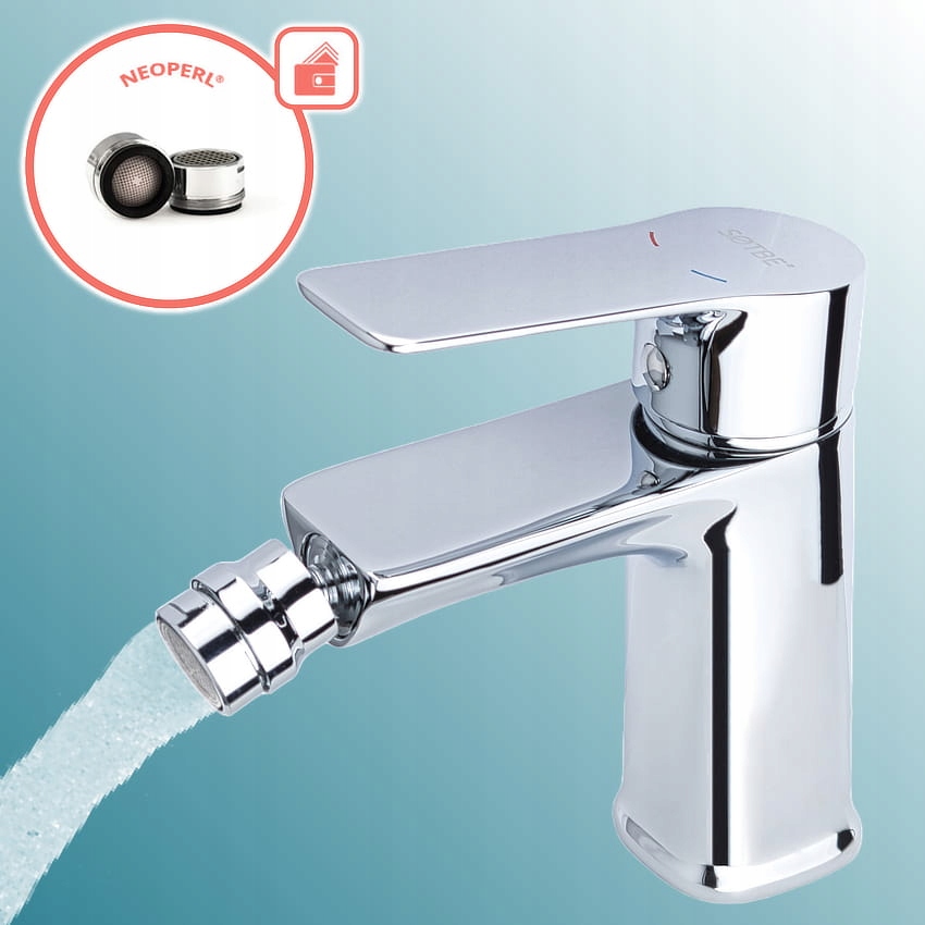 Bateria bidetowa stojąca korek z cięgnem do bidetu Kran do WC NEA SOTBE Marka Sotbe