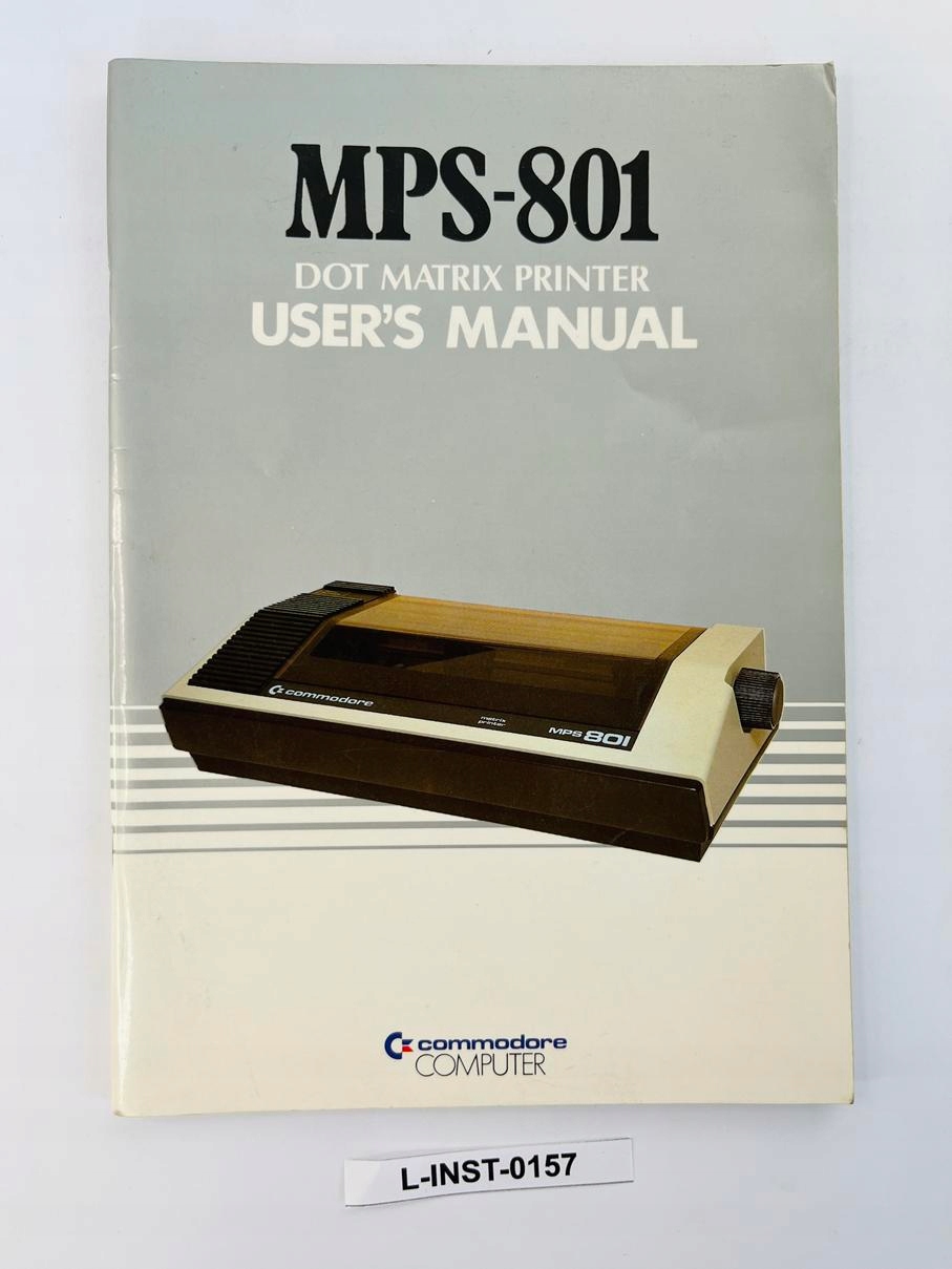 Instrukcja obsługi drukarki Commodore MPS-801