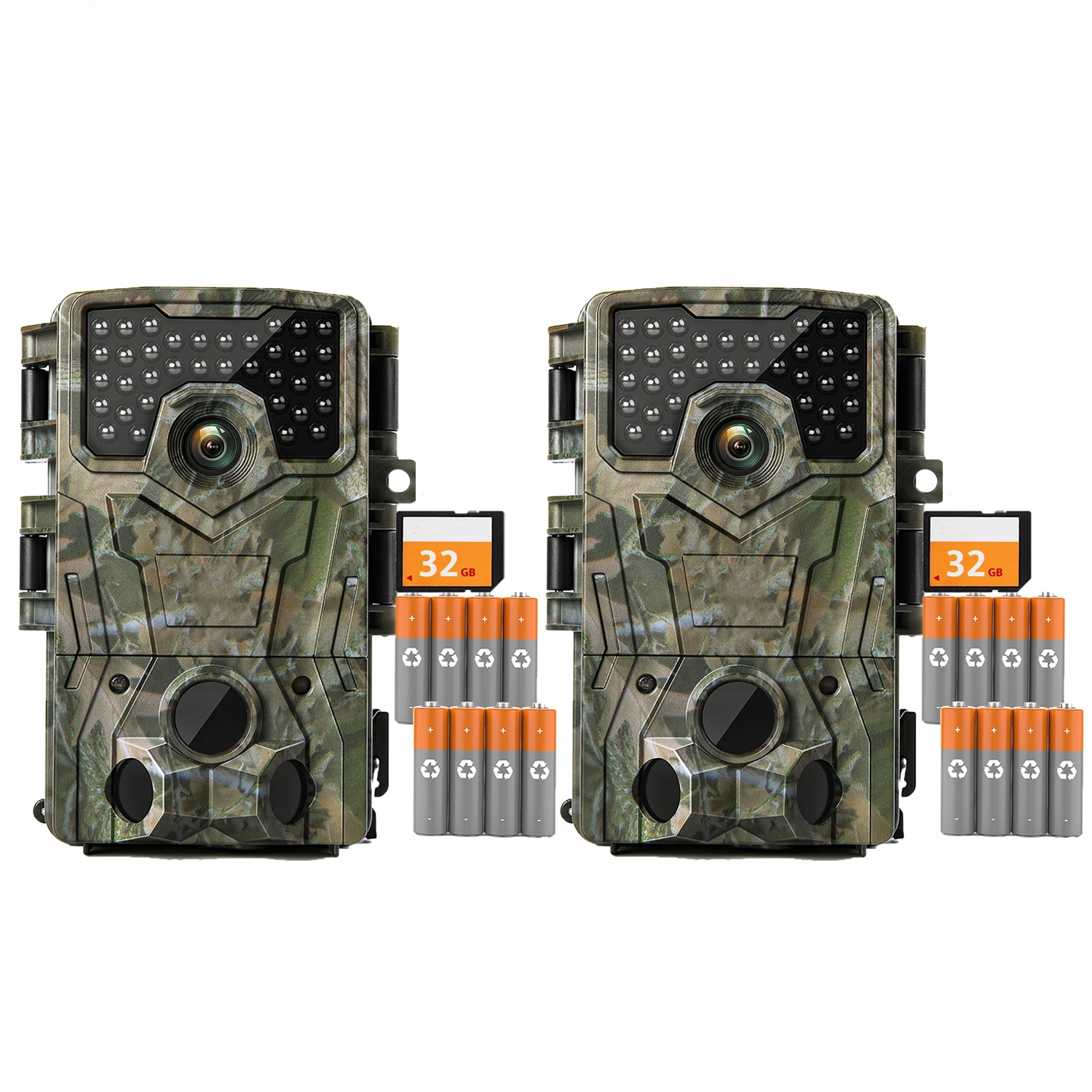 2x Kamera Trail Ir 850nm Kamera Pro Lesní Rybolov s 32G kartou a bateriemi