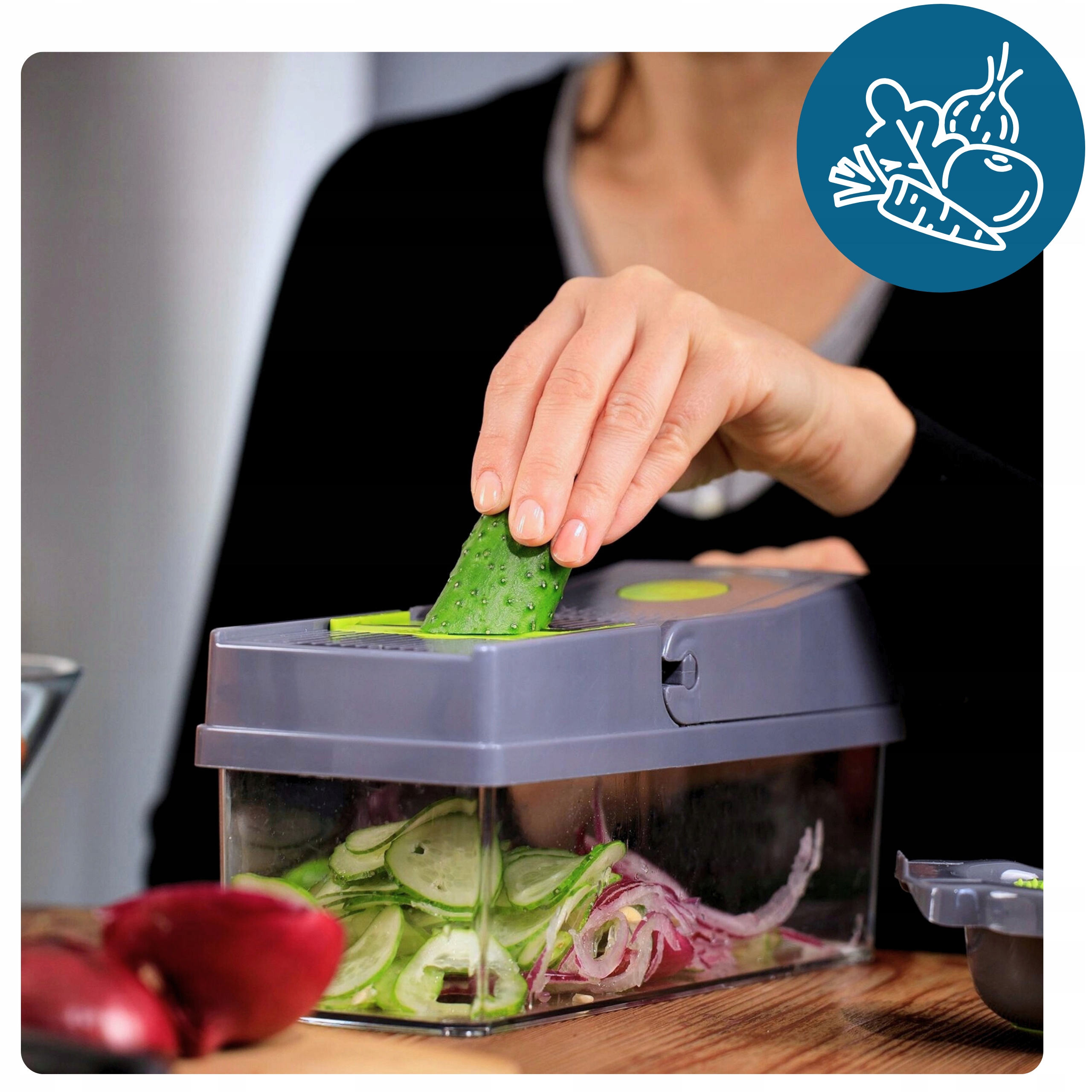 Szatkownica do warzyw owoców kuchenna wielofunkcyjna Tarka Krajalnica 14w1 Marka inna