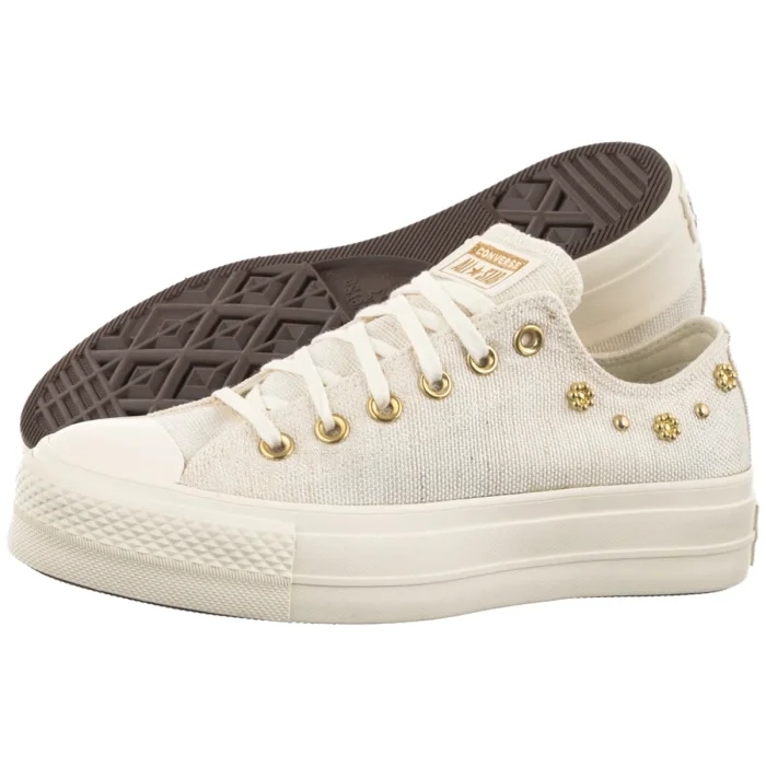 Boty Tenisky Converse Ctas Lift Ox Egret/Egret/Gold A17597C Béžové