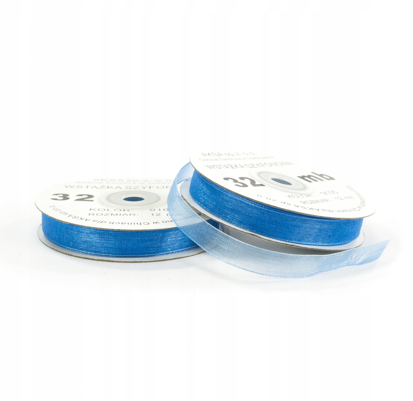 

Wstążki wstążka tasiemka szyfonowa niebieska 12mm