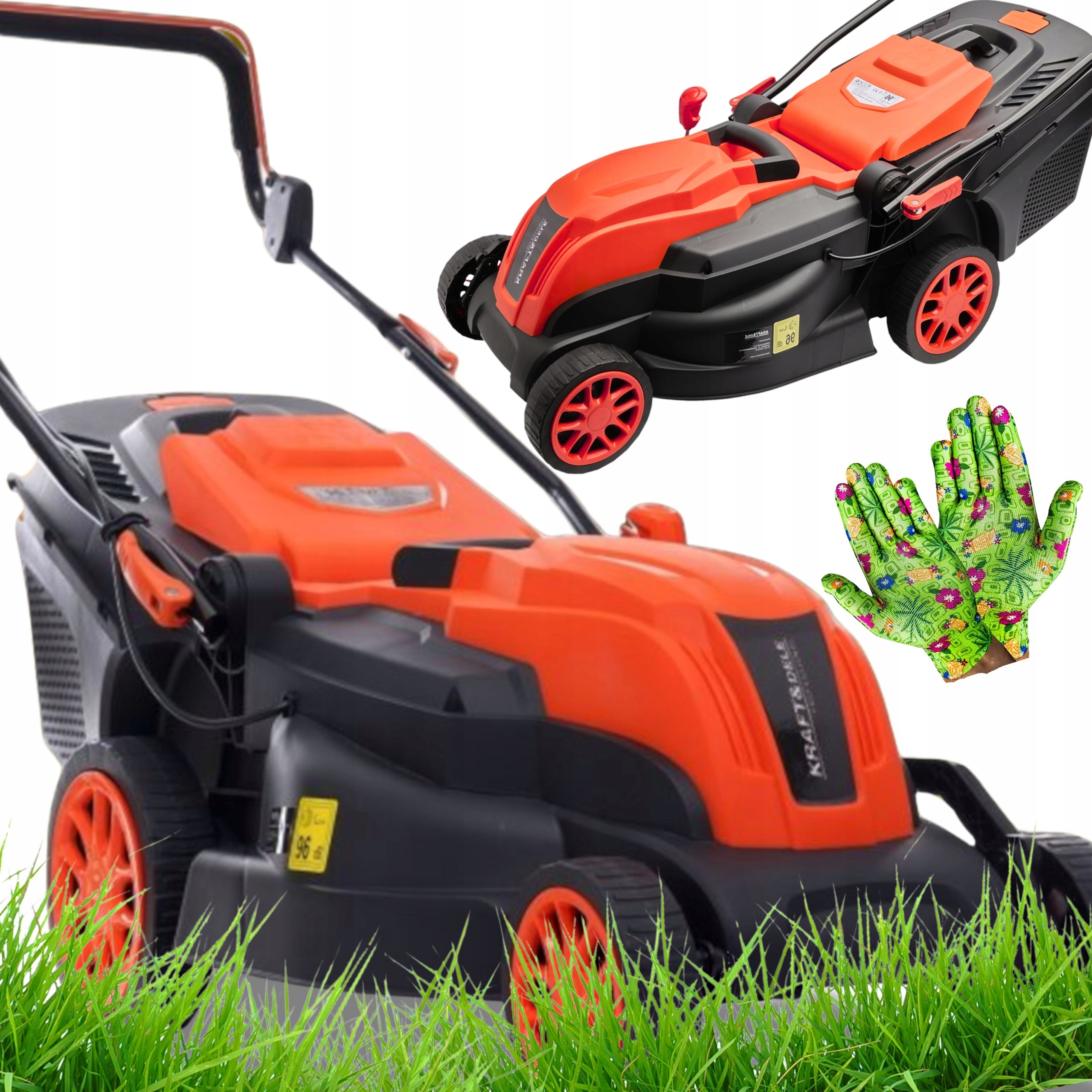 KOSIARKA ELEKTRYCZNA DO TRAWY KOSZ 45L REGULACJA DUŻY KOSZ 45L 2600W GRATIS