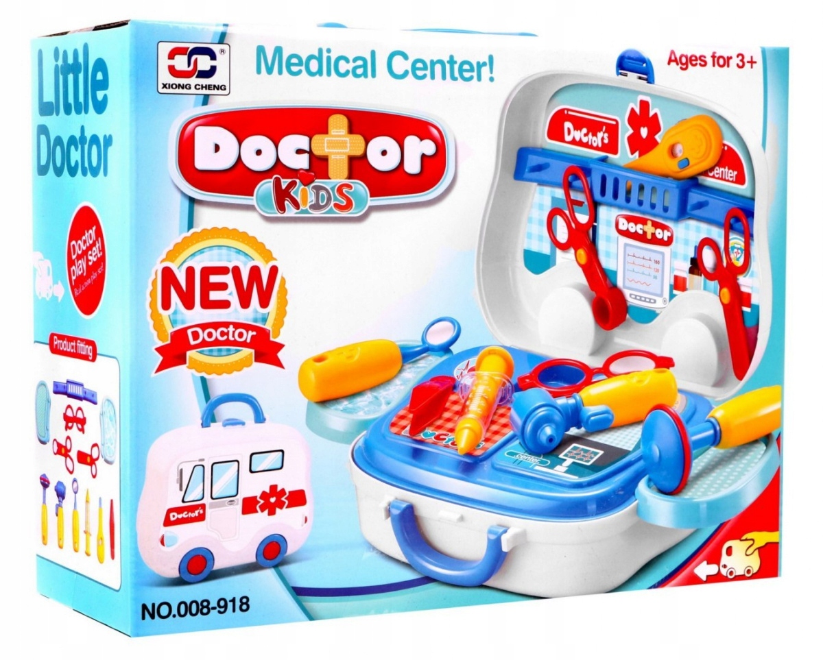 

Zestaw Lekarza Walizka Ambulans Okulary Strzykawka