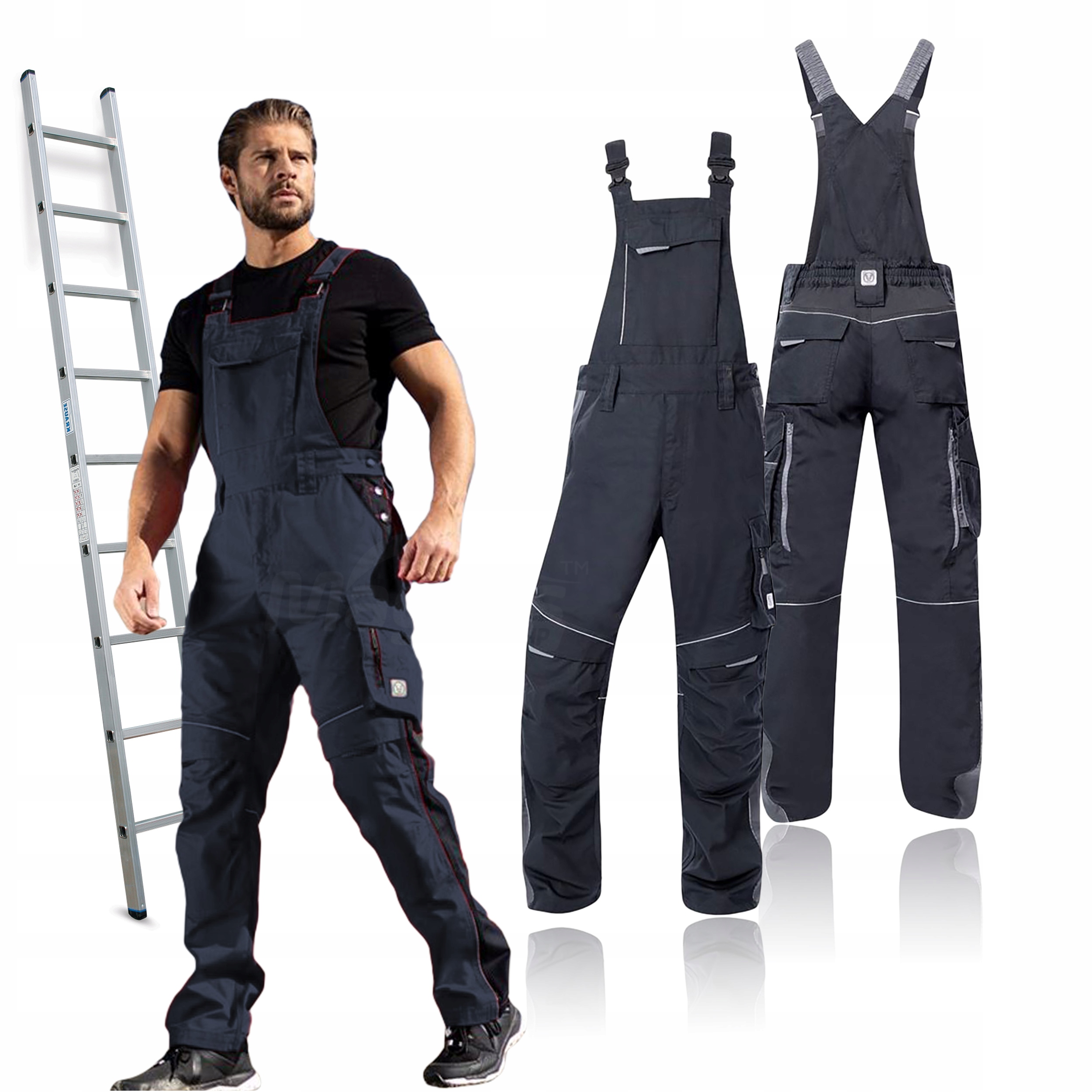 Ogrodniczki Robocze Męskie Elastyczne Wzmocnione Cordurą Ardon Urban+ 52