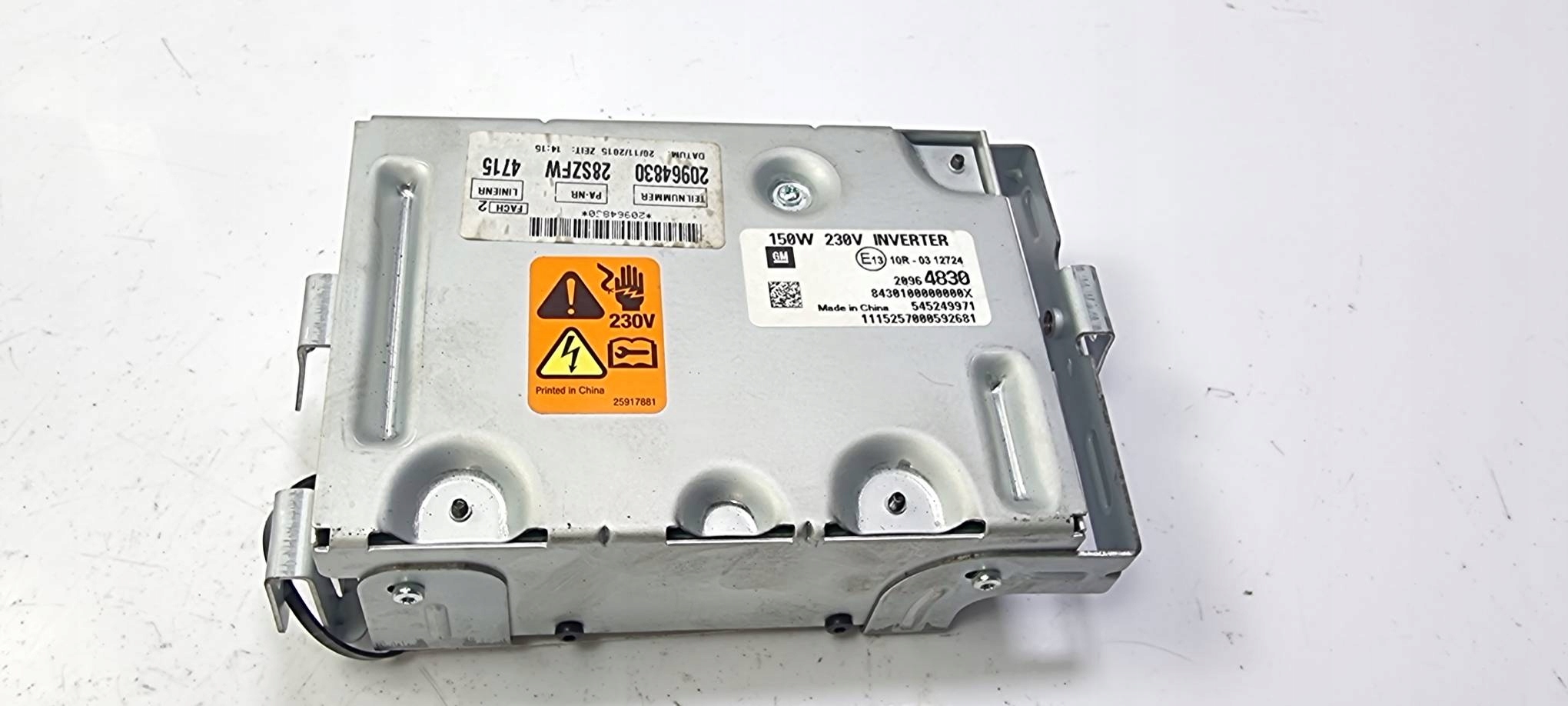 control unit PRADU 13595718 OPEL INSIGNIA A LIFT