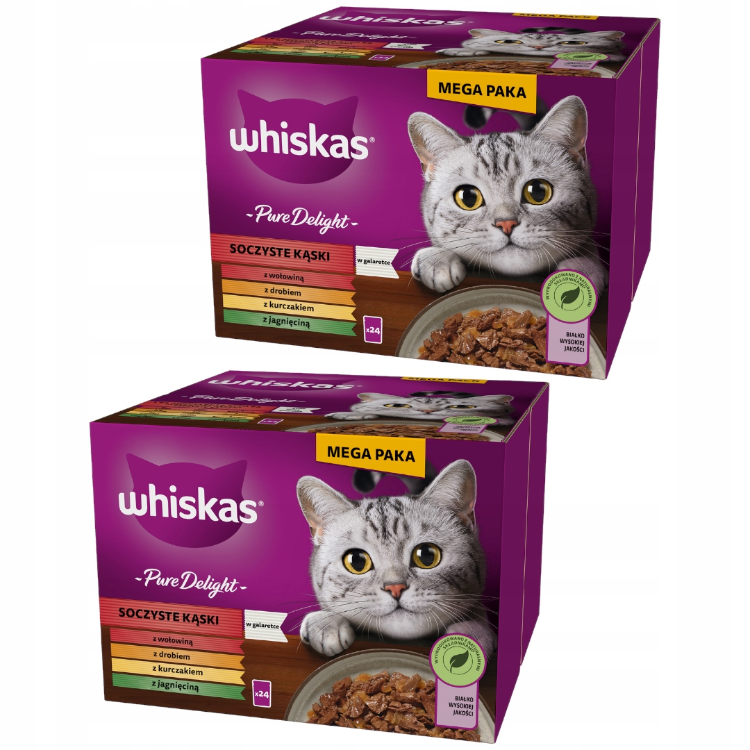 Whiskas Adult Šťavnaté Kousky 48x85 g Mokré krmivo pro kočky želé