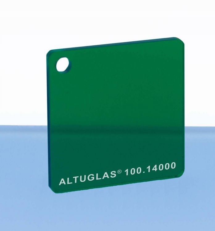 Plexi zielona translucentna 3mm 50x100 cm Marka inny