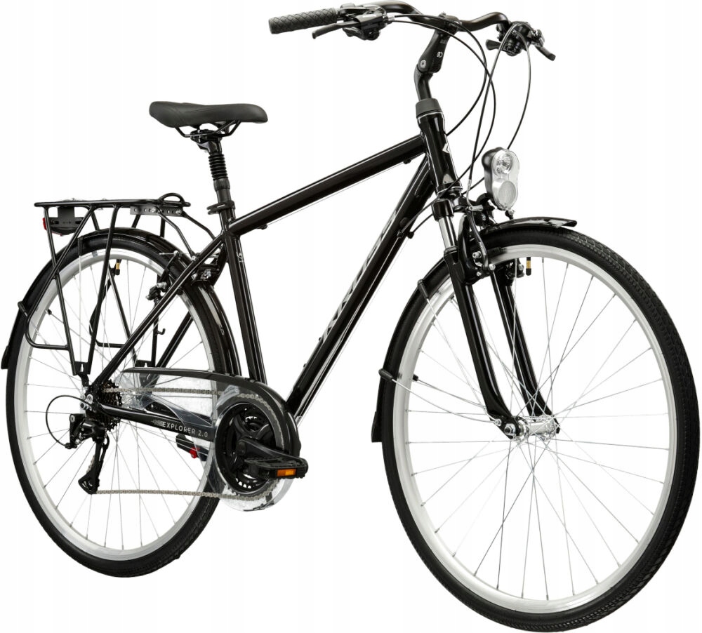 Rower Kross Explorer 2.0 M (Trans 2.0) Męski treking czarny 19" M