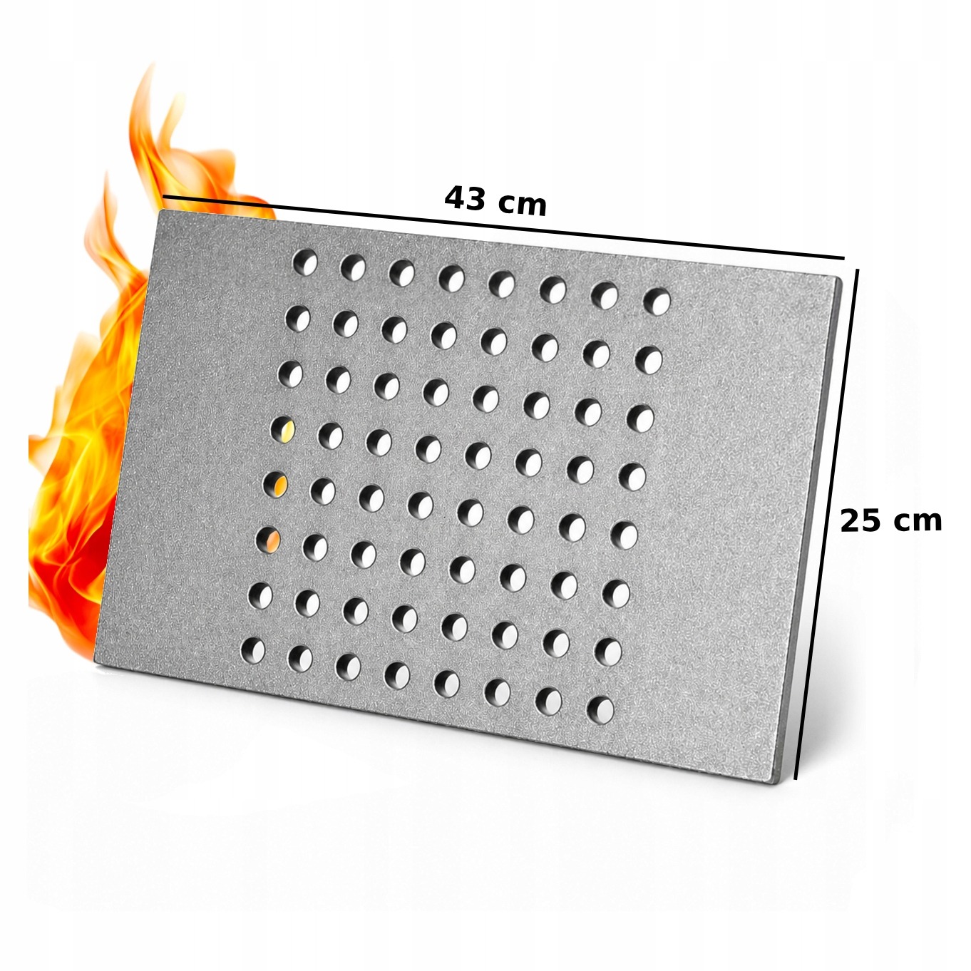 Litinový Děrovaný Krbový Rošt 43x25 Do Krbu Pevný