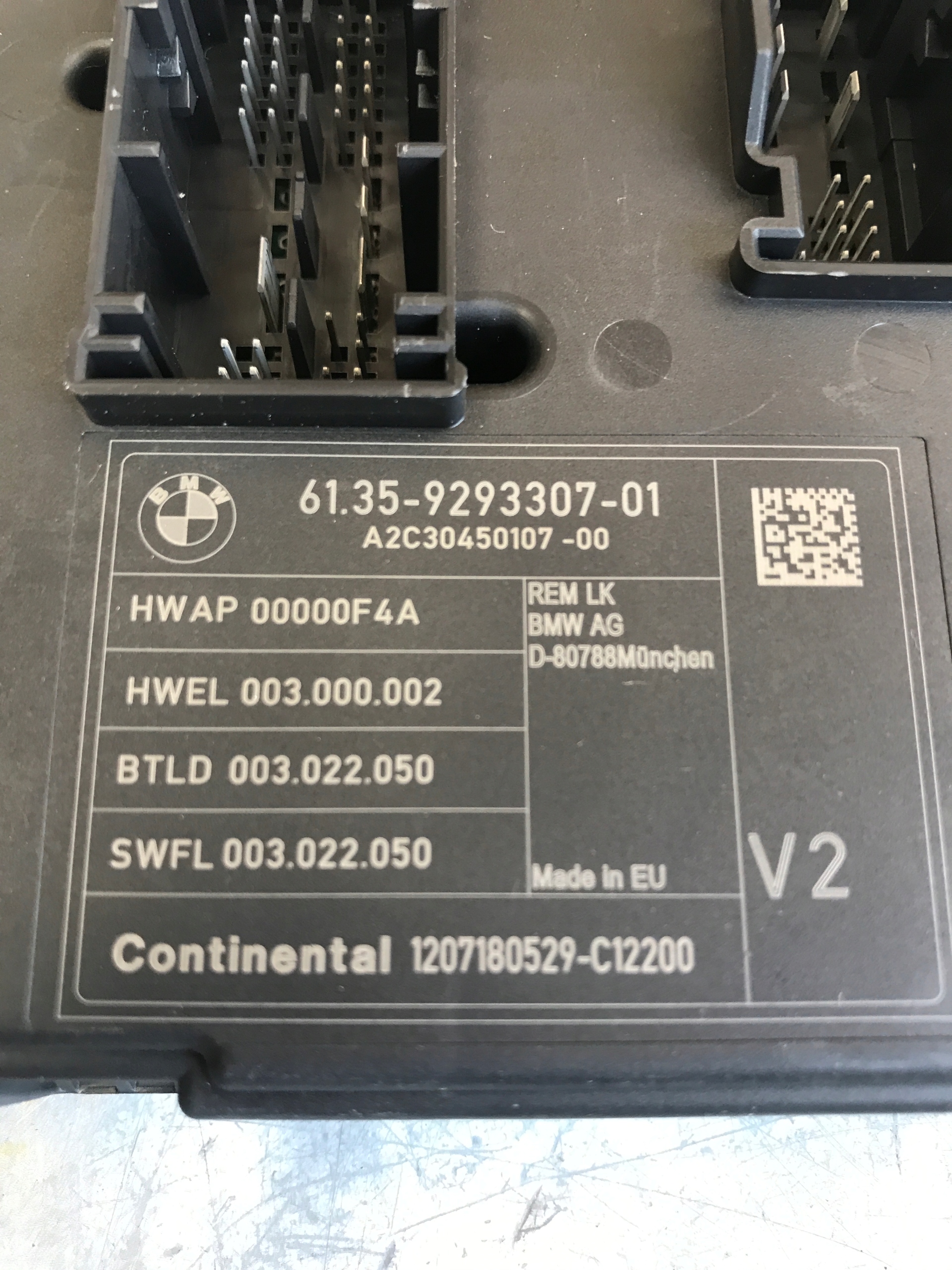 modul Bedienteil REM V2 BMW F30 9293307