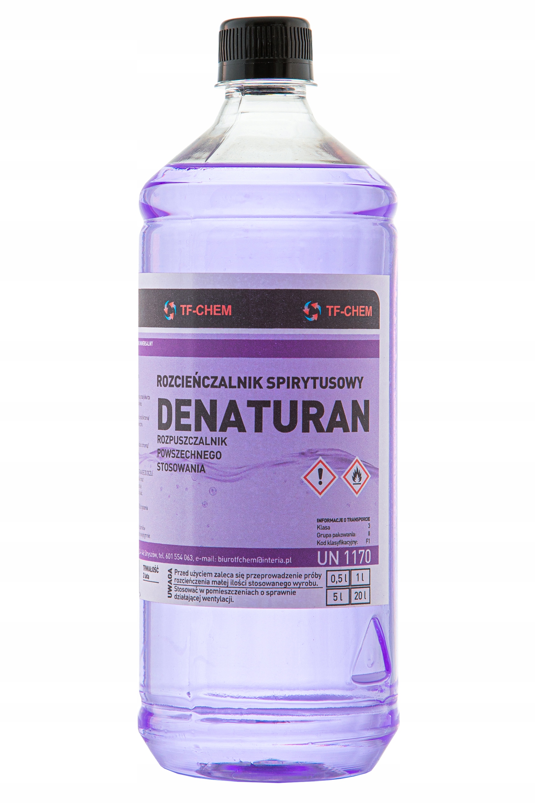 

Denaturat Alkohol Etylowy Skażony 1L. 99%