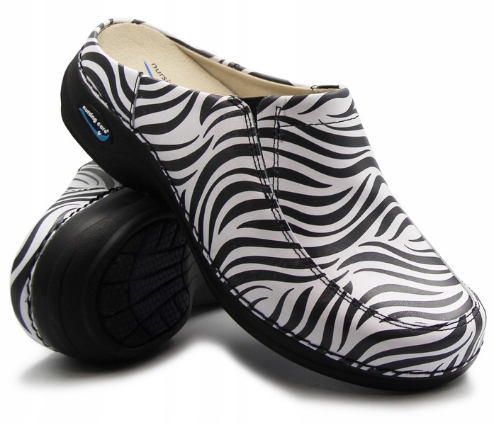Dámské Nazouváky do práce Zebra Přírodní kůže Nursing Care Paris WG4F81 38