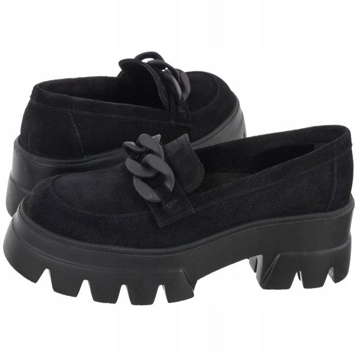 

Buty Damskie Mokasyny Carinii Czarne B7624-020