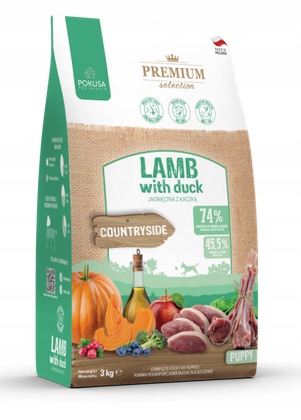 Levně Pokusa Premium Selection Suché krmivo pro psy jehněčí s kachnou 3 kg