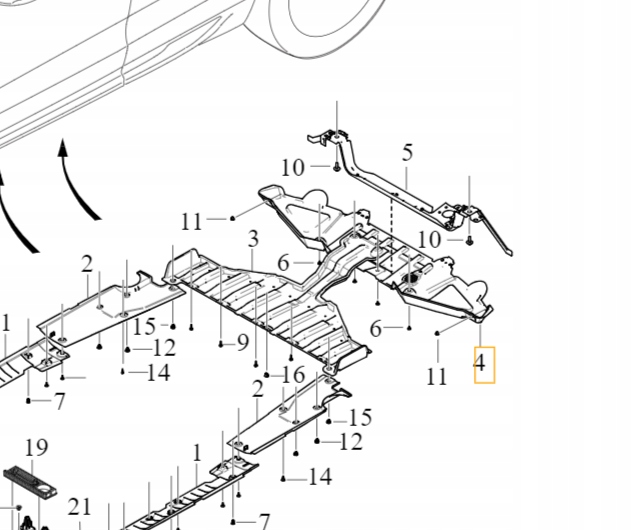 VOLVO C40 EX40 XC40 EV oslona podlogi zawieszenia tyl OE 32352704 Numer katalogowy części 32352704