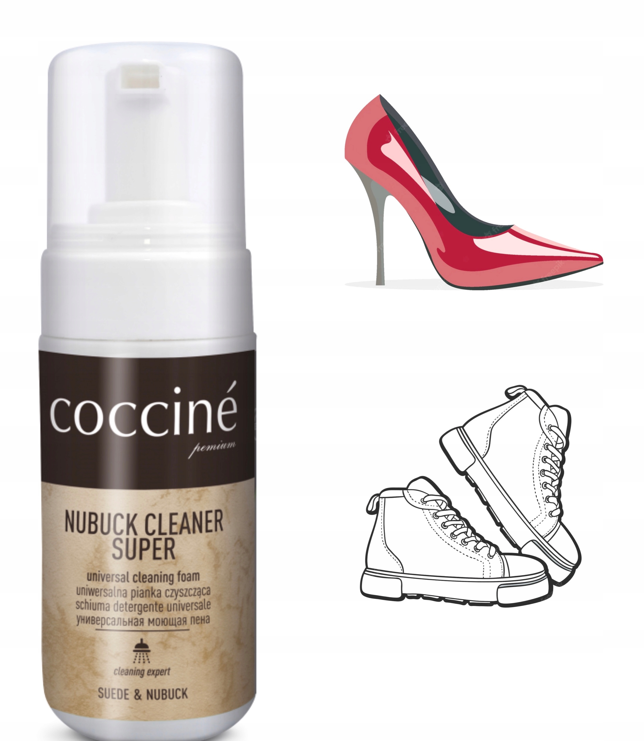 PIANKA CZYSZCZĄCA SZCZOTKA DO ZAMSZU NUBUKU PAKIET Marka Coccine