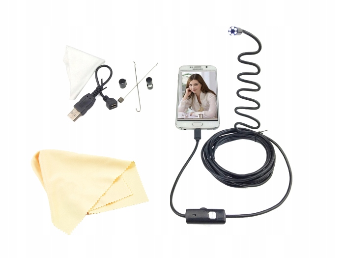 

Endoskop Usb 5.5mm 3,5M Elastyczny Sztywny Kabel