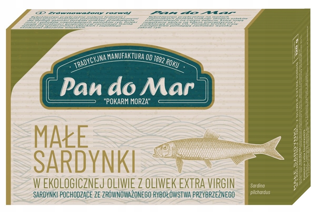 Levně Sardinky Bio v extra panenském olivovém oleji 120 g Pan do Mar Portugalsko Termín 2031