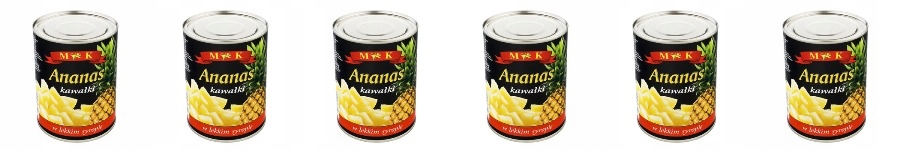 Levně 6 x 565 g Mk Ananasové kousky v lehkém sirupu