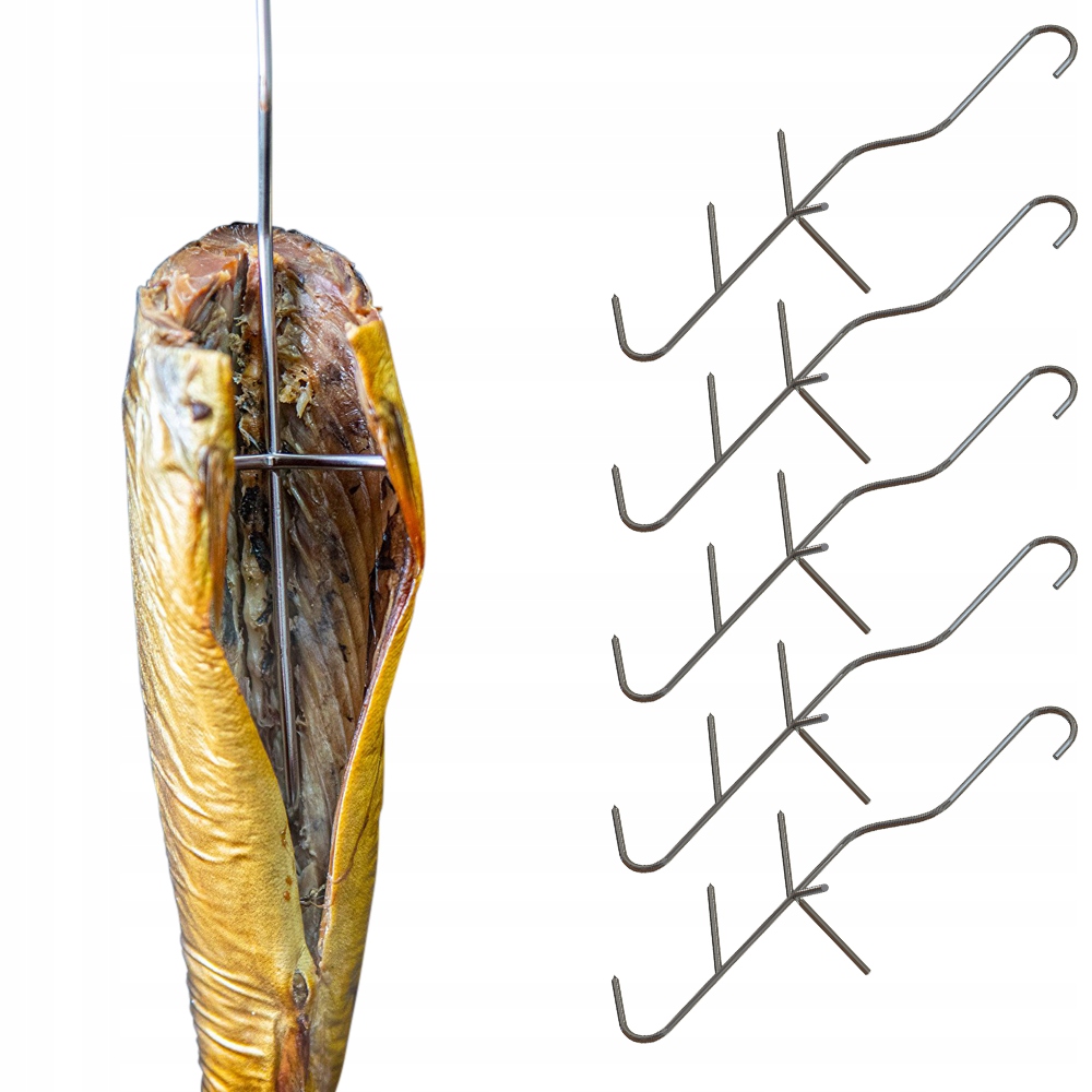 5x trojitý háčik na fajčenie ryby z nerezovej makrely