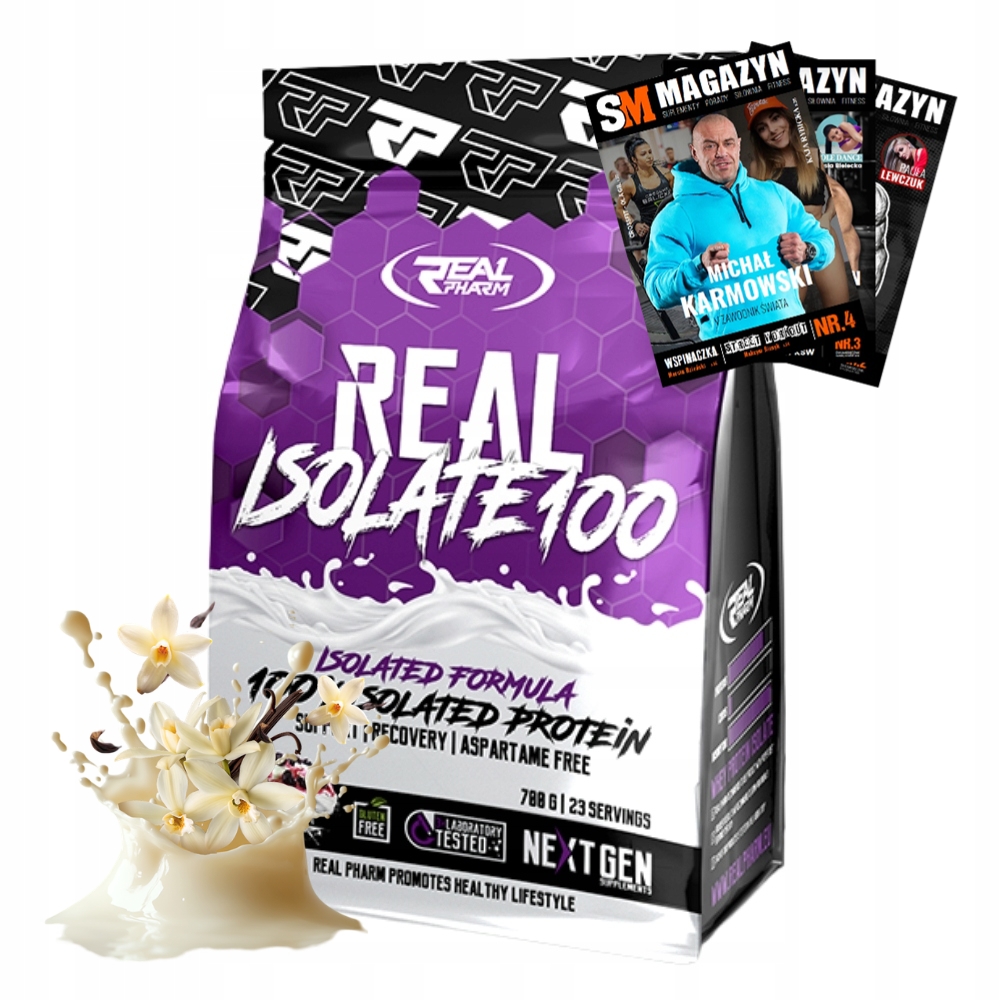 Real Pharm Isolate 100 700 g Bílkovina Nárůst Svalové Hmoty Vytrvalost