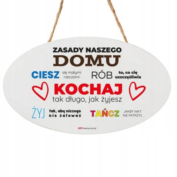 

Tabliczka dla Rodziny Zasady Domu na Dzień Matki